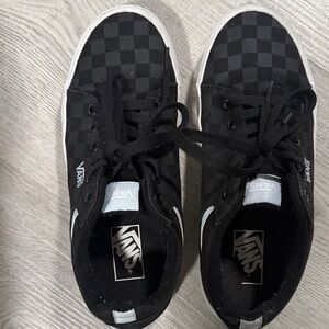 Vans Black and Gray Checkered Shoes